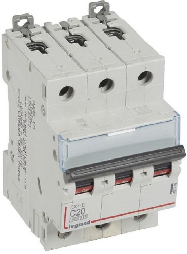 Выключатель автоматический Legrand DX3-E 6000 3п 20А C 6кА фото Выключатель автоматический Legrand DX3-E 6000 3п 20А C 6кА картинка